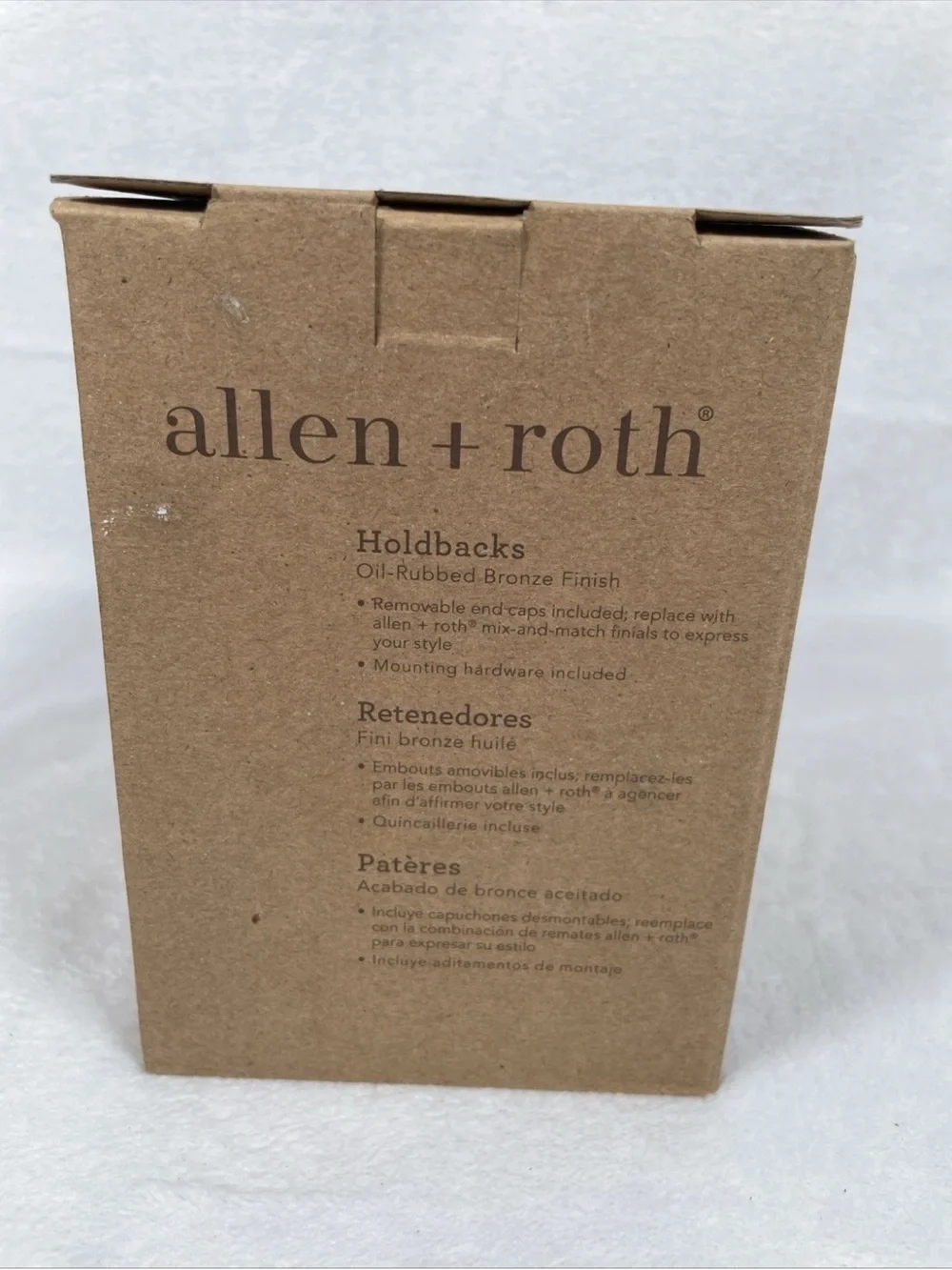 NIB! Allen + Roth Curtain Holdbacks - SET OF 2 - Oil Rubbed Bronze #0634466